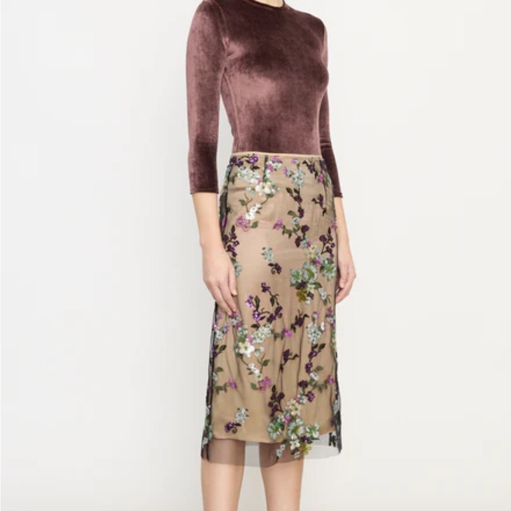 VINCE Begonia Sequined Skirt